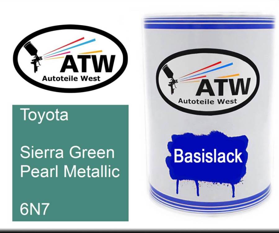 Toyota, Sierra Green Pearl Metallic, 6N7: 500ml Lackdose, von ATW Autoteile West.